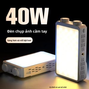 Đèn LED Mini Cầm Tay 40W Hai Màu 2500K-8500K Tích Hợp Pin Sạc Hỗ Trợ Sạc Điện Thoại Qua PD Đèn Selfie