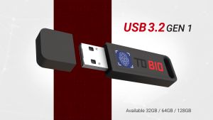 TREK TDBIO แฟลชไดร์ฟ High-speed USB 3.2 Gen1 (32GB/64GB) Bluetooth 4.2 and above