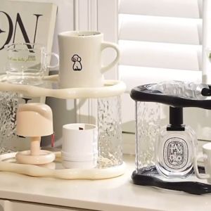 ชั้นวางแก้ว ชั้นเก็บของในห้องน้ำ ชั้นวางของ ของแต่งโต๊ะ สำหรับเก็บแก้วน้ำ จัดโต๊ะ ประหยัดพื้นที่ Cutie world