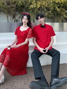 XILANDUO | Marriage Bridal Lace Mid-length Dress And Shirt