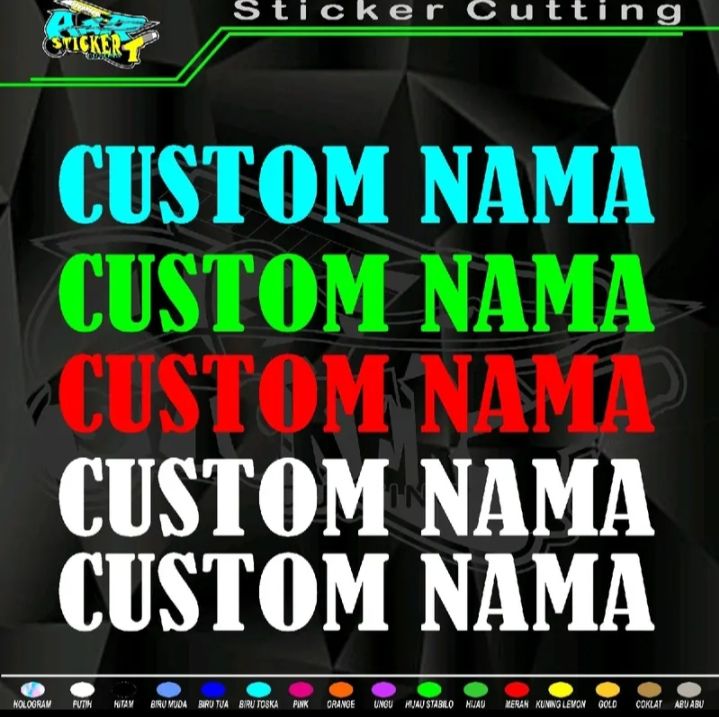 STICKER CUSTOM NAMA | Lazada Indonesia