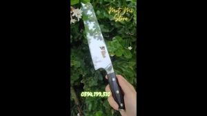 Dao thái Kai mũi vuông dài cán gỗ kháng khuẩn - Một Mí Store