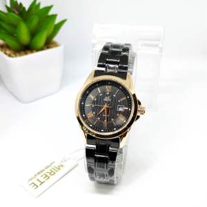 MIRETE ORIGINAL Jam Tangan Wanita Analog Tipe Tanggal Aktif Rantai Stainless Water Resistant Free Box Realpict By Dumai.Store