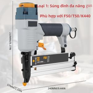 Máy Đóng Đinh Hơi Khí Nén T50 F50 440K 16Ga/18Ga Dụng Cụ Thợ Mộc Dùng Cho Chế Tác Gỗ Hàng Rào Sàn Nhà - Máy Đóng Đinh Hơi Khí Nén