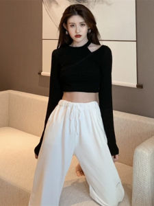 Womens Jazz Dance Outfit Performance Practice Sportswear Set Korean Dance Kpop Top And Pants for Female Dance Teams