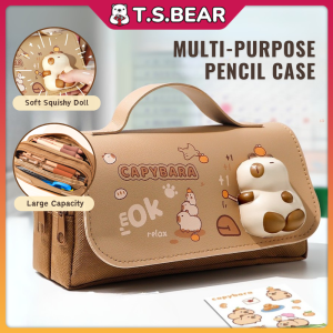 Large Capacity Pencil Case Cute Student Pencil Box School Office Stationery Organizer Pouch Pencil Case Comel 笔袋 STA06