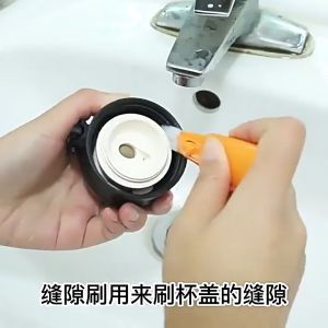 3in1 multi-function long-handle cup brush Cute radish brush Household extended bottle brush(random color