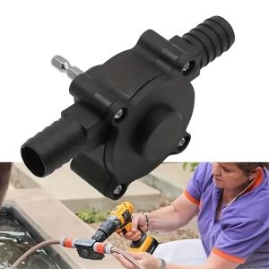 Portable Electric Drill Pump Self Priming Water Transfer Pump Fits 3/4" Hose Hand Drill Driven Pump Small Household Centrifugal Pump For Quick Transfer Oil Fluid Diesel Kerosene