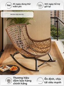 ZHUSHANXIA | Ghế Rattan Ghế Lắc và Ngả cho Sử dụng Trong Nhà và Ngoài Trời
