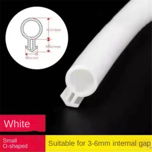 5/10M Plastic Steel Door Window Sealing Strip O-Shaped Rubber Kerf Weather Stripping Card Slot Seals Hollow Bulb Barb Tubular