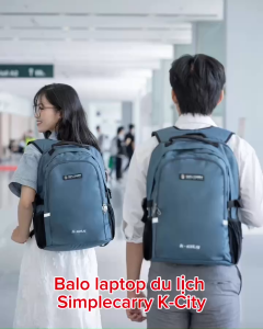 [CHÍNH HÃNG] Ba lô laptop 15.6 inch Simplecarry K-City thiết kế đa năng nhiều ngăn tiện dụng chất vải chống thấm nước phù hợp nam nữ mang đi học đi làm hay du lịch bảo hành đến 10 năm