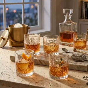 Bộ 12 Ly Thủy Tinh Pha Lê Warmhome WH6005 Cao Cấp 280ml - Cốc Uống Rượu Mạnh Whisky Sang Trọng