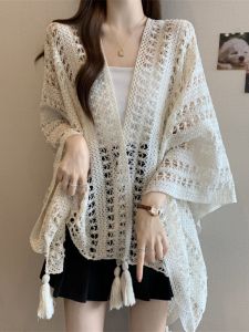 Bohemian Lace Knitted Summer Plus Size Womens Cardigan