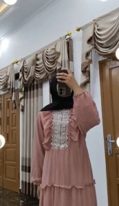 Dress SR anak dan dewasa busui # dress Cerutti babydollodel renda serut dada untuk wanita