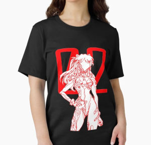 Bandai | Hot Selling Summer Fashion New Anime New Century Gospel Warrior EVA Outdoor Suitable for Street Cotton Loose Round Neck T-shirt