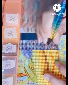 Tranh đính đá Lưu thủy sinh tài 1m6 LV428