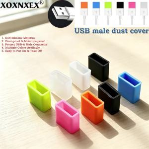 Multi‑Color Silicone USB‑A Male Dust Cap Anti‑Dust Plug Protective Sleeve Cover For Standard USB A Male Connector Data Cable