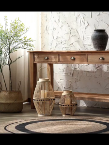 Đèn Lồng Mây Tre Thủ Công Ánh Vàng Ấm Phong Cách Bohemian