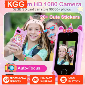 Kids Smart Phone Dual Camera Music Player Baby Phone With 32G Memory Educational Toys Game Learning for Age 3-12 Brithday Gifts