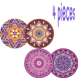 4-piece set - wooden placemat anti slip and heat-resistant desktop protection dining table decoration restaurant gift