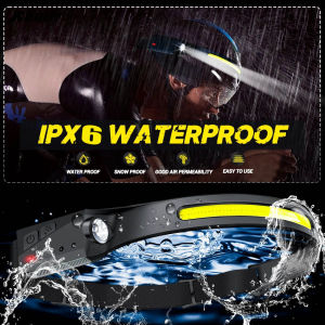 Induction COB LED Headlamp USB Rechargeable Multiple Modes Adjustable Flashlight Outdoor Camping Fishing Headlight