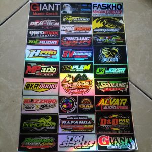 STIKER SOUND MINIATUR  | STIKER AUDIO HOLOGRAM ISI 30 pcs