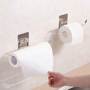 1pc/2pcs Hanging Kitchen and Bathroom Tissue Rack Roll Paper Cloth Storage Rack Suitable Kitchen and Bathroom Organizing Rack
