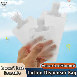 Portable Travel Lotion Dispenser Bag 30/50/100ml Cosmetic Shampoo Transparent Bag Refillable Pouches Storage Container Mini Skincare Dispenser Bag Squeezable 旅行分装袋