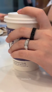 Full Inlaid Fashion Zircon Ring Stainless Steel Non-Fading Minimalist Ring for Men and Women Jewelry Gifts