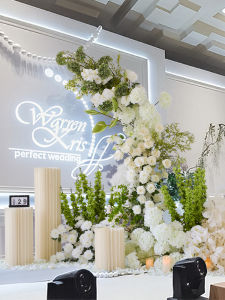 White Artificial Flowers Wedding Scene Decoration Table Centerpieces Entrance Guide Flowers Modern Style Home Decor Accessories