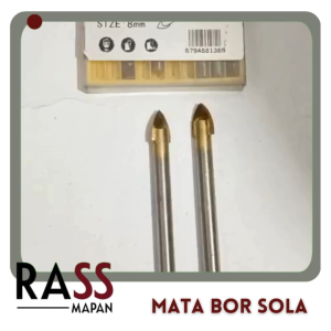 Mata Bor Tombak Batu merk Sola 8mm 10mm untuk Kaca Keramik Granit Marmer