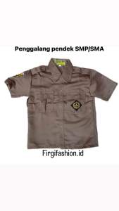 Baju pramuka penggalang tangan pendek SMP/SMA bahan elemen