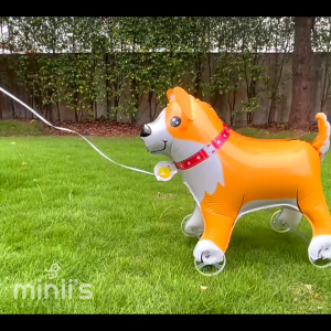 MINIIS Walking Animals Balloon with Wheels Standing Pet Dog Cat Elephant Giraffe Capybara Balloon