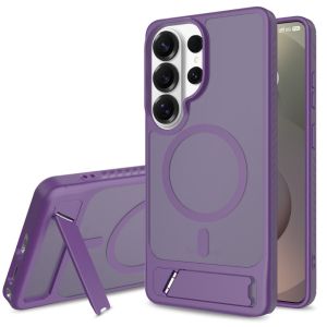 Skin Feeling Shockproof Magnetic Case For Samsung S26 Ultra S25 S24 S23 Plus Edge FE Wireless Charging Cover with Strip Stand