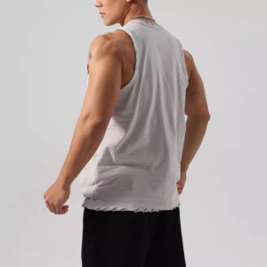 Summer New Arrival Fitness Vest Mens Loose Training Ripped Brothers Wait Lifting Muscle Sports Sleeveless T-shirt Tide Battle Loss