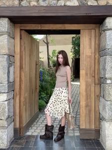 Irregular Polka Dots A-Line Skirt