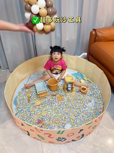 Kid Foldable Round Playing Pool 80/100/120cm Baby Ocean Ball Pool Indoor Outdoor Foldable Round Pool