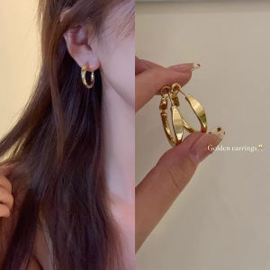 Unique Minimalist Style Hoop Earrings Womens Fashion Jewelry Alloy Plated Silver Gold Geometric Shape Ear Cuffs 2025 New Hot