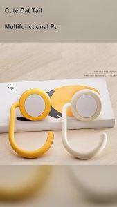 Cute Cat Tail Multifunctional Purse Hook Portable Bag Holder for Table Space Saving Design for Home And School