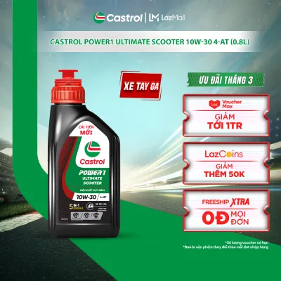 Dầu nhớt xe tay ga CASTROL POWER1 ULTIMATE SCOOTER 10W-30 4-AT (0.8L)