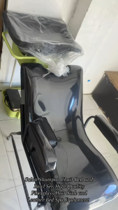 Salon Shampoo Chair Bed and Bowl Set High-Quality Fiberglass Hair Sink and Leather Bed Spa Equipment - Spa Hair Sink - Bed Salon Equipment
