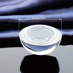 Crystal Glass Hemisphere Paperweight - 3 Inch Clear Dome Magnifier for Home Decor Miniature Gift Ornament (3D Sphere Figurine)