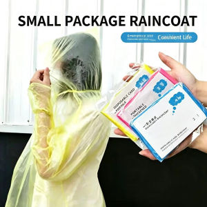 1/3pcs Compact Card Packaged Disposable Raincoat Portable Emergency Waterproof Poncho Lightweight Pocket Rainwear for Hiking Tou