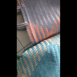 Tas anyaman plastik Sintetis jenis Lurik JUMBO tas belanjaan tas serbaguna tas kerajinan Tangan