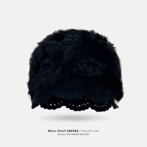 BILLI ZILLY | Warm Winter Knit Hat with Real Rabbit Fur Trim