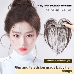 Womens Hairline Wig Pieces Natural Looking Hairline Edges Bald Feeling Seamless Hair Front Bangs Hair Extensions Cover Gray Hairline