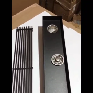 Floor Drain Garis Hitam Lubang Samping Stainless / Saringan Got Kamar Mandi Hitam Model Garis Lubang Samping