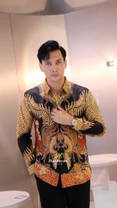 MOTIF ANTASENA Baju Atasan Kemeja Batik Slimfit Pria Premium Modern Lengan Panjang Pendek Full Furing | HANDAYANI BATIK