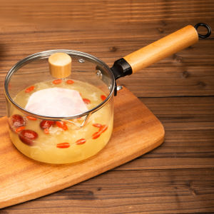 ผาสูตรแก้วโพลีไซยาไบเดซิลระดับไฮเอนด์สำหรับทำนม ต้มซุป ต้มข้าวหมูสุก ต้มนมร้อน ใช้กับแก๊ส ไฟตรง ขนาดเล็ก