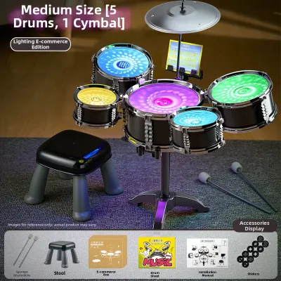 YISBRO | Childrens Beginner Home Practice Toy Drum Set